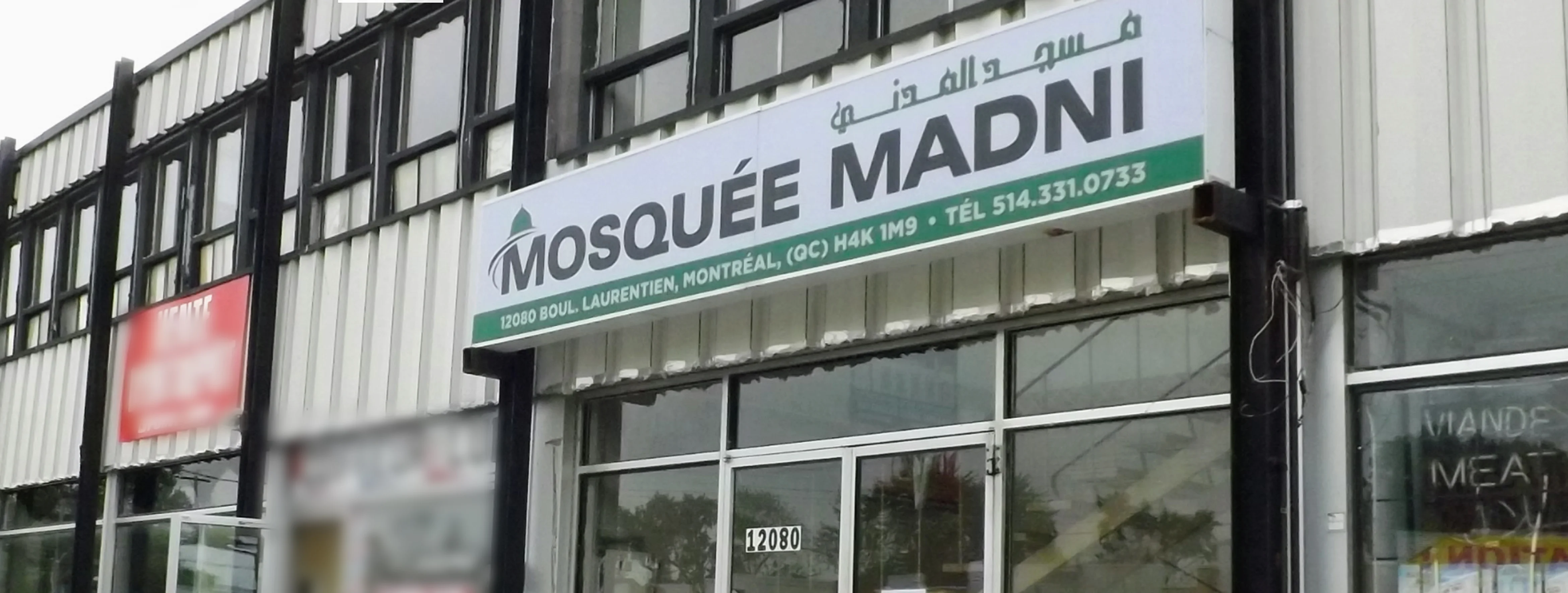 Exterior view of Mosquée Madani Montréal building